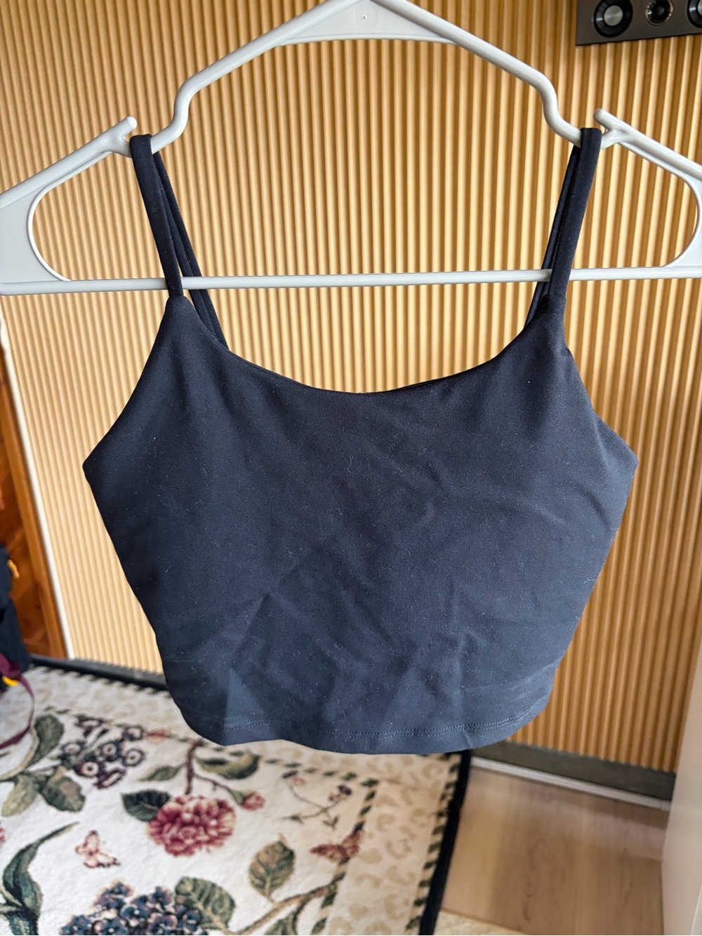 Black Womens Cropped Tank Top